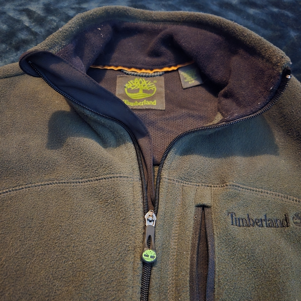 Timberland Olive Green Fleece Vest